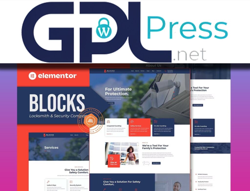 Blocks – Locksmith and Security Company Elementor Template Kit
