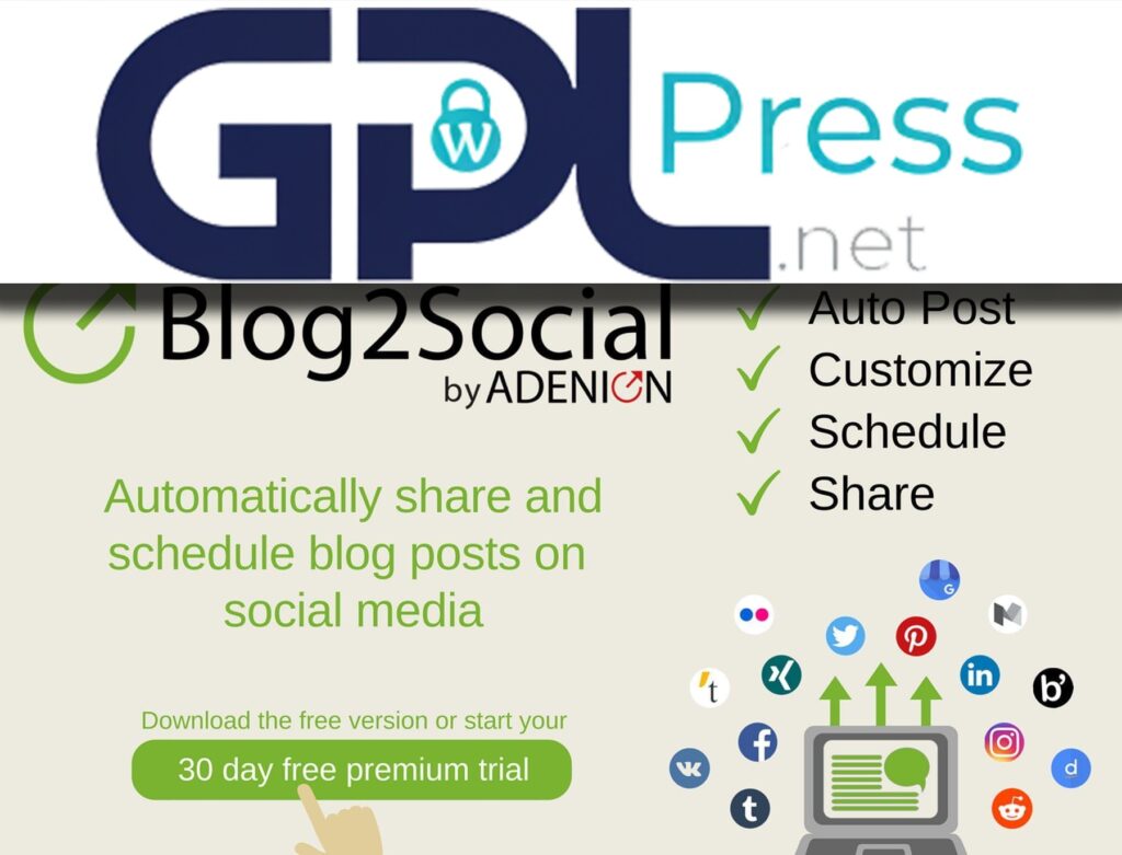 Blog2Social Premium – Social Media Auto Post and Scheduler - Pro Tool