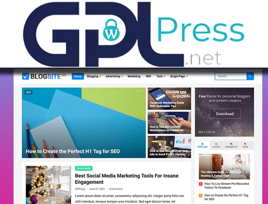 BlogSite Pro - High-Performance Content & Ads Management Theme
