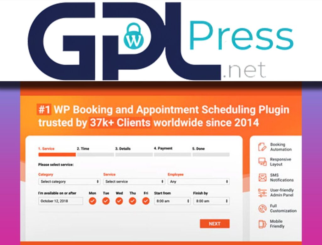 Bookly PRO WordPress Plugin - Professional Appointment Scheduling