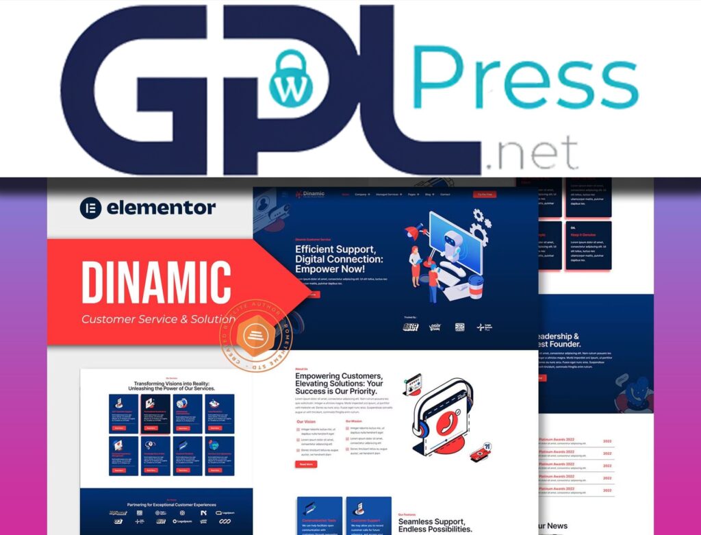 Dinamic – Customer Service and Solution Elementor Pro Template Kit