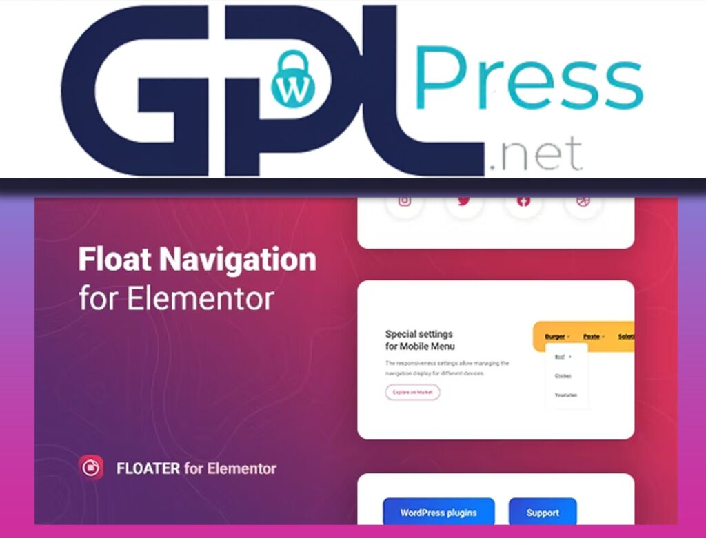 Floater Sticky Navigation Menu for Elementor - Smart UX Enhancer
