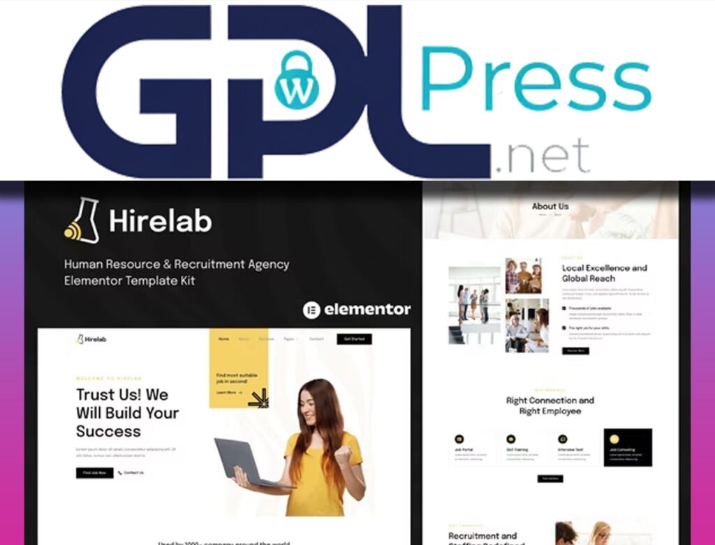 Hirelab – Human Resource and Recruitment Agency Elementor Template Kit