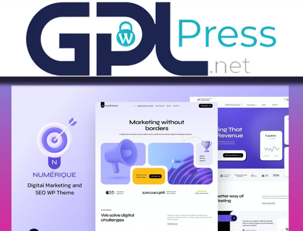 Numérique - SEO Digital Marketing WordPress - High-Growth Agency Theme