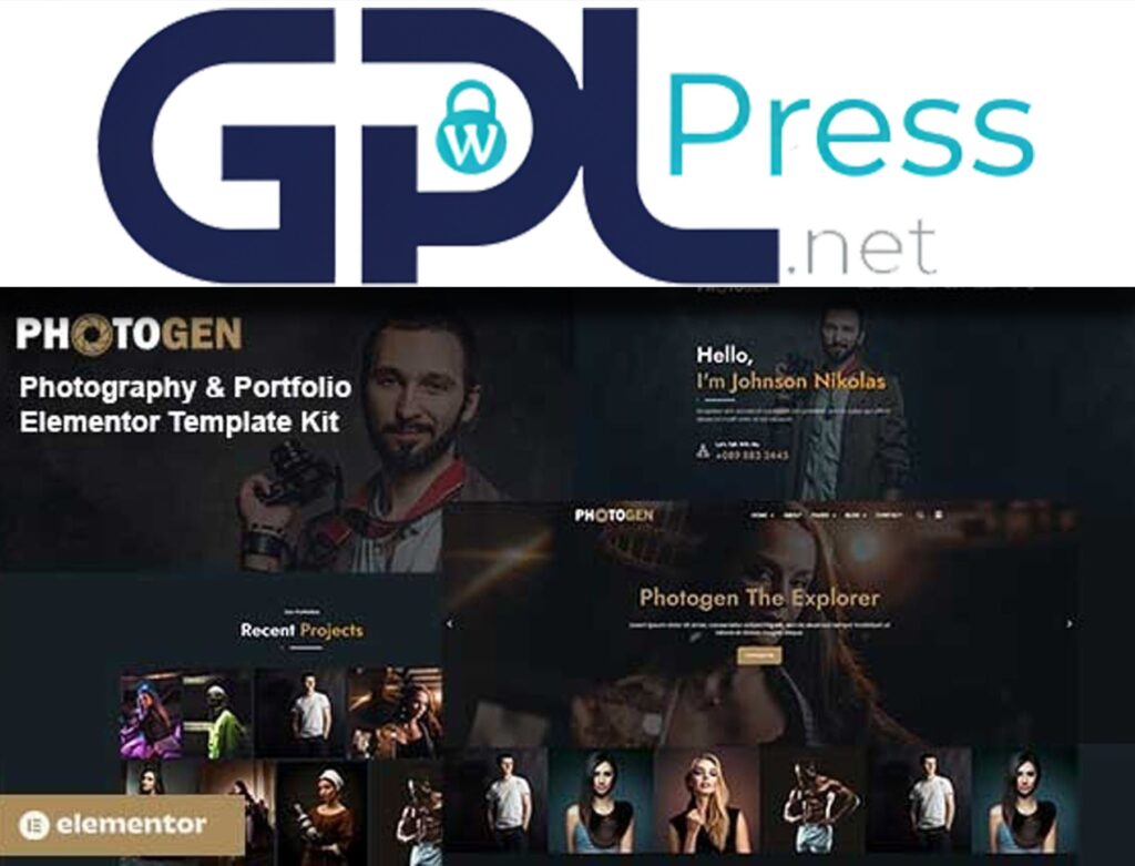 Photogen – Photography and Portfolio Elementor Template Kit - Pro Kit