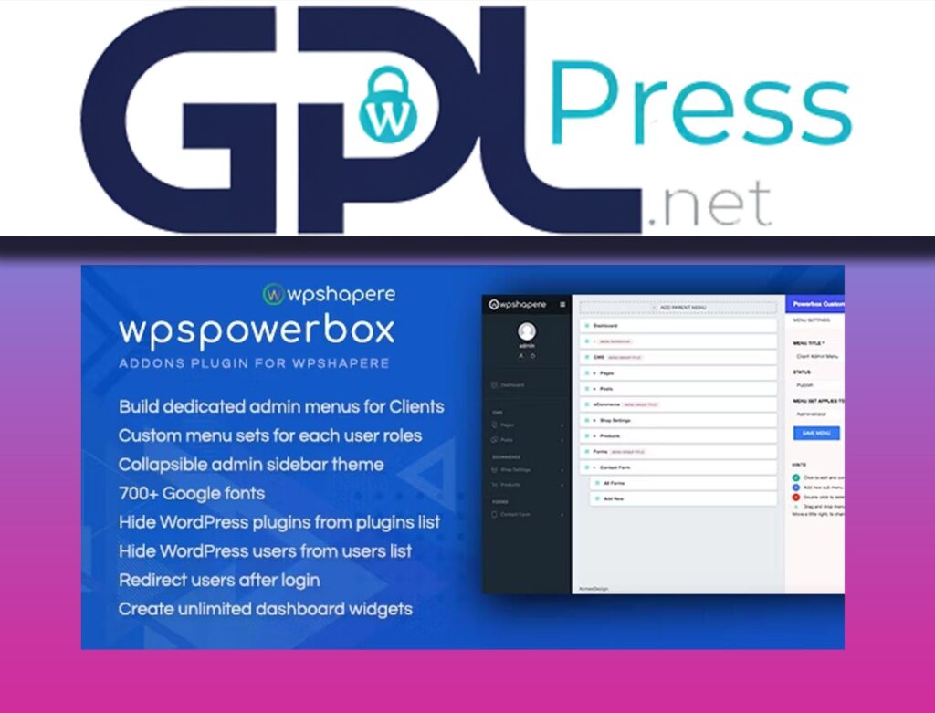 WPSPowerbox – Addon for WPShapere WordPress Admin Theme - Pro Tools