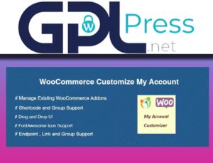 WooCommerce Customize My Account Pro – User Dashboard Customizer