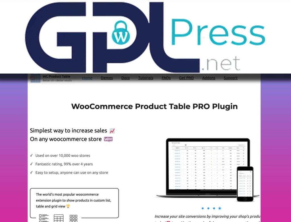 WooCommerce Product Table PRO – WC Product Table - Smart Order Lists