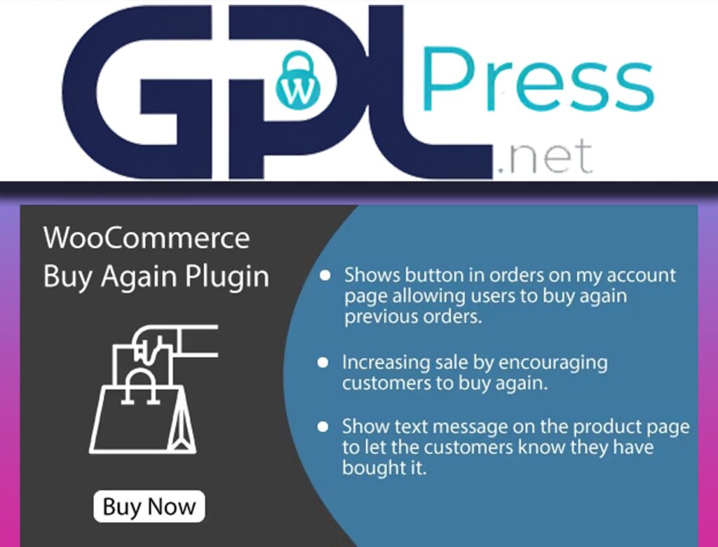 Woocommerce Buy Again - Fast & Optimized One-Click Repurchasing