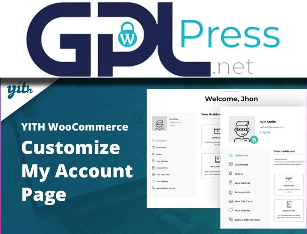 YITH WooCommerce Customize My Account Page Premium - Pro UX Design