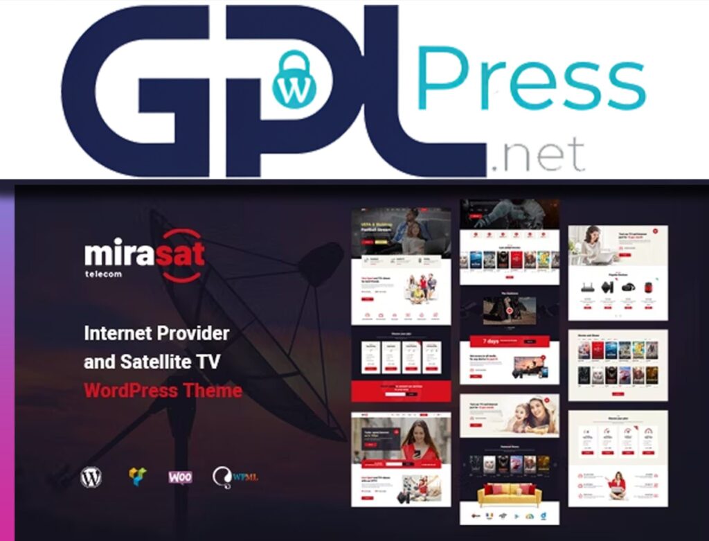 Mirasat Internet Provider and Satellite TV - Premium Telecom Theme