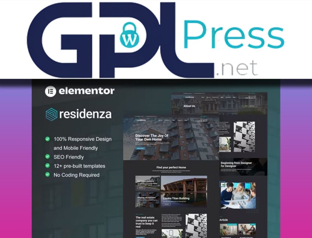 Residenza – Real Estate and Property Elementor Template Kit - Pro Kit