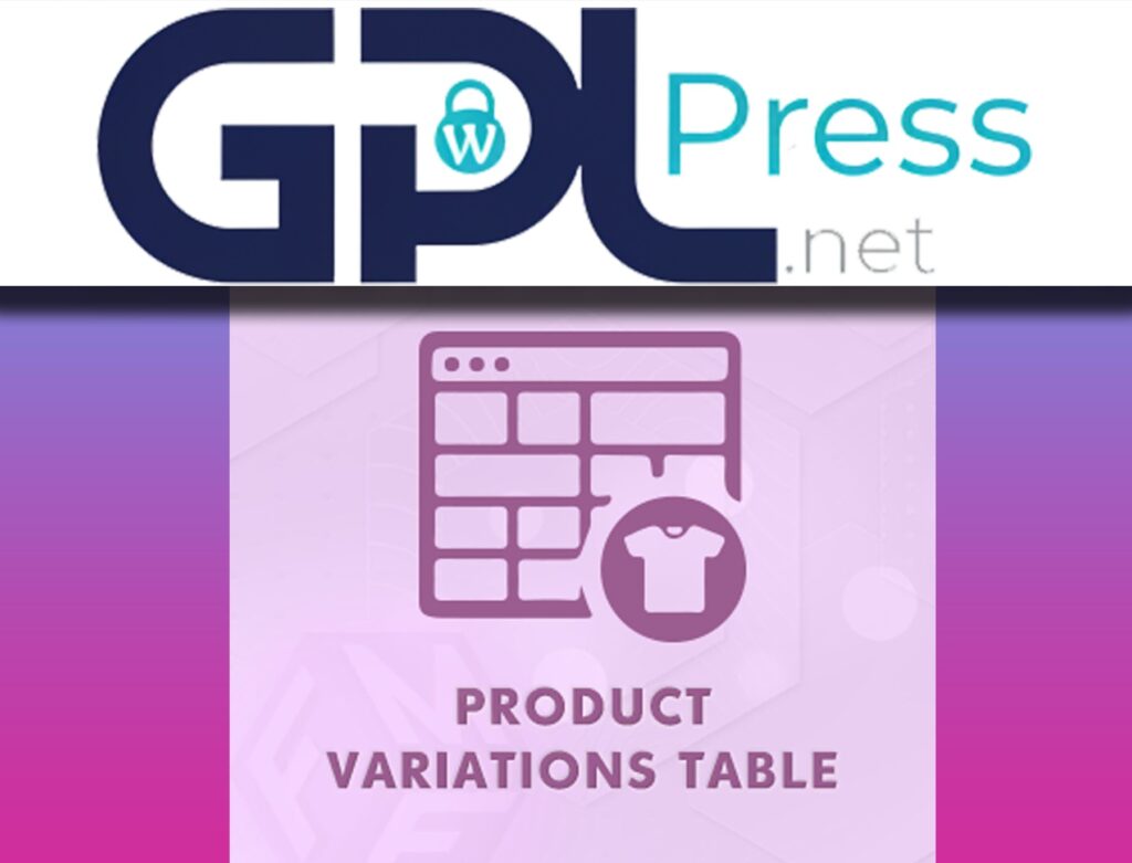 WooCommerce Variations Table - Easy Product Comparison Layout